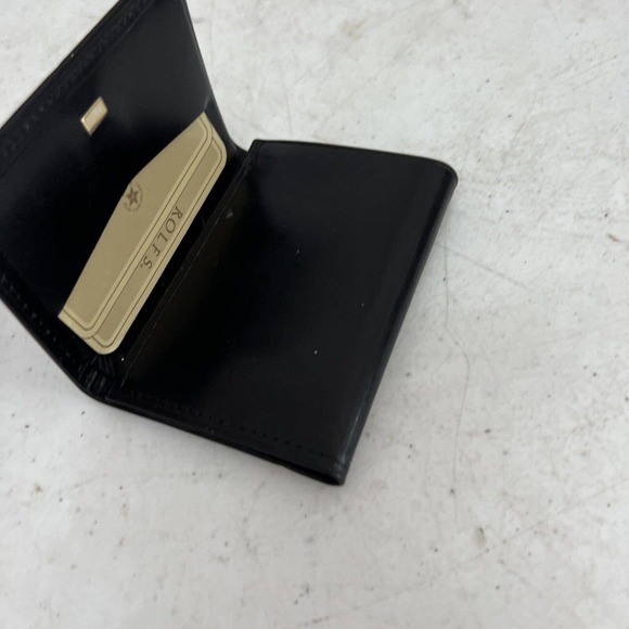 Rolfs Cowhide Mens Black Genuine Leather Wallet Bi-Fold Credit Card Holder - Picture 8 of 8
